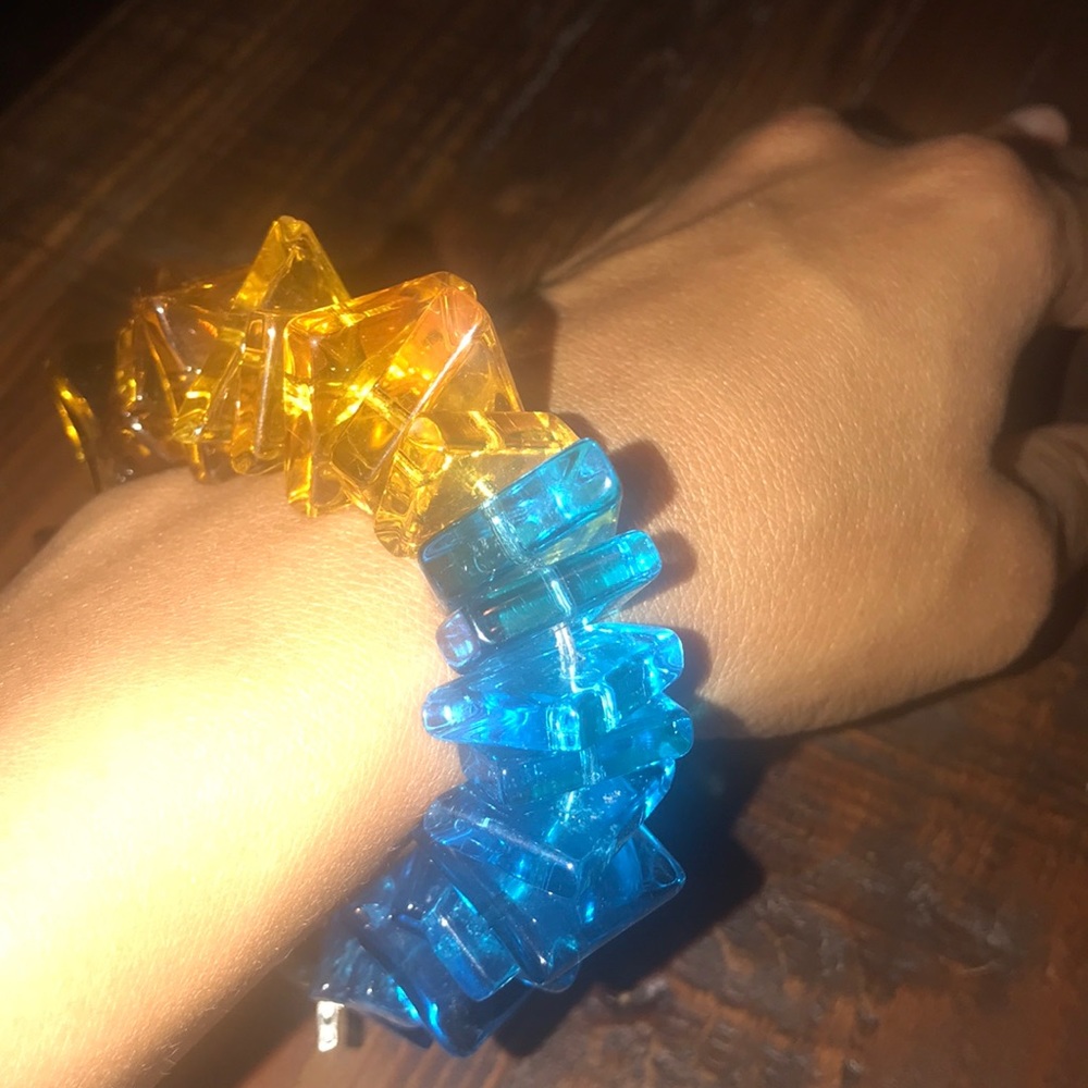 Turquoise and yellow bracelet